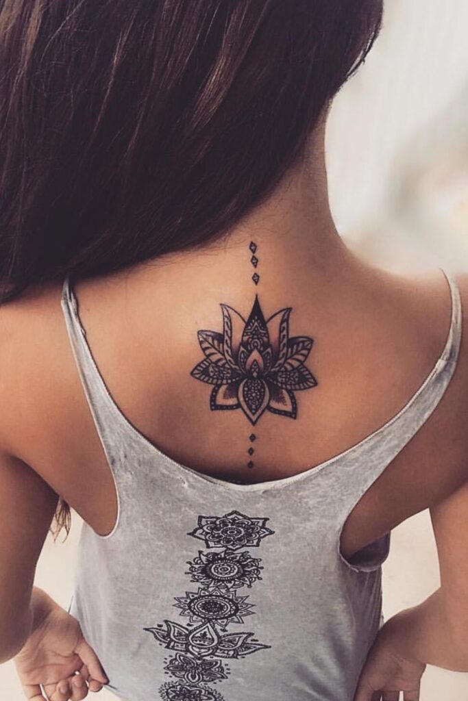 Beautiful Lotus flower mandala tattoo design
