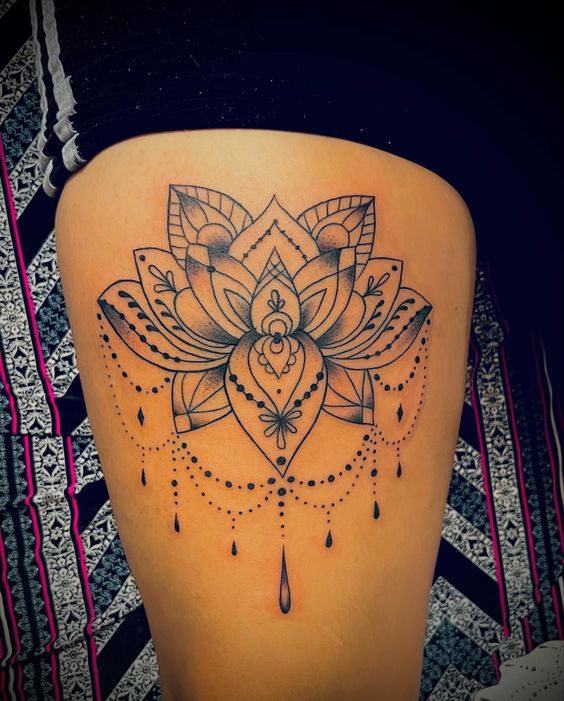 Mandala lotus flower tattoo designs meaning