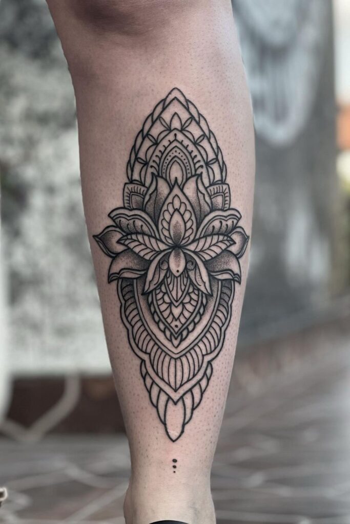 Mandala tattoo lotus flower