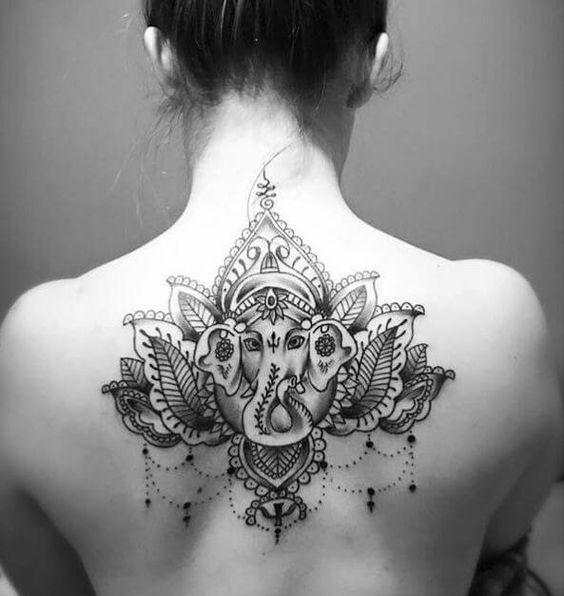 Mandala with Ganesha tattoo design