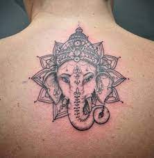 Small mandala elephant tattoo