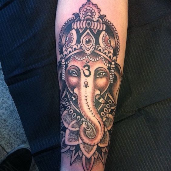 beautiful Mandala Ganesha tattoo design