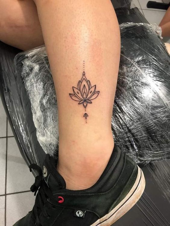 small mandala lotus flower tattoo 3
