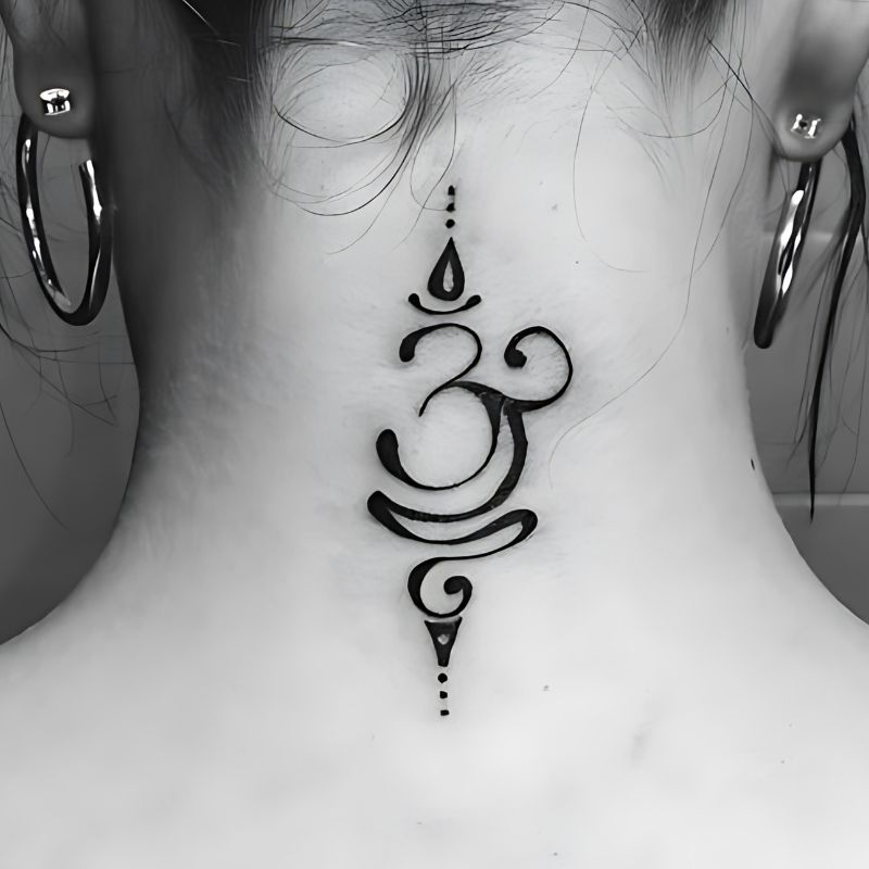 Sanskrit Symbol Om Breathe Tattoos for females with meaning